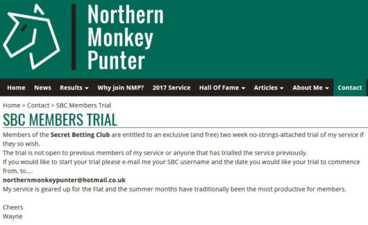 Northern Monkey Punter, SBC Discount