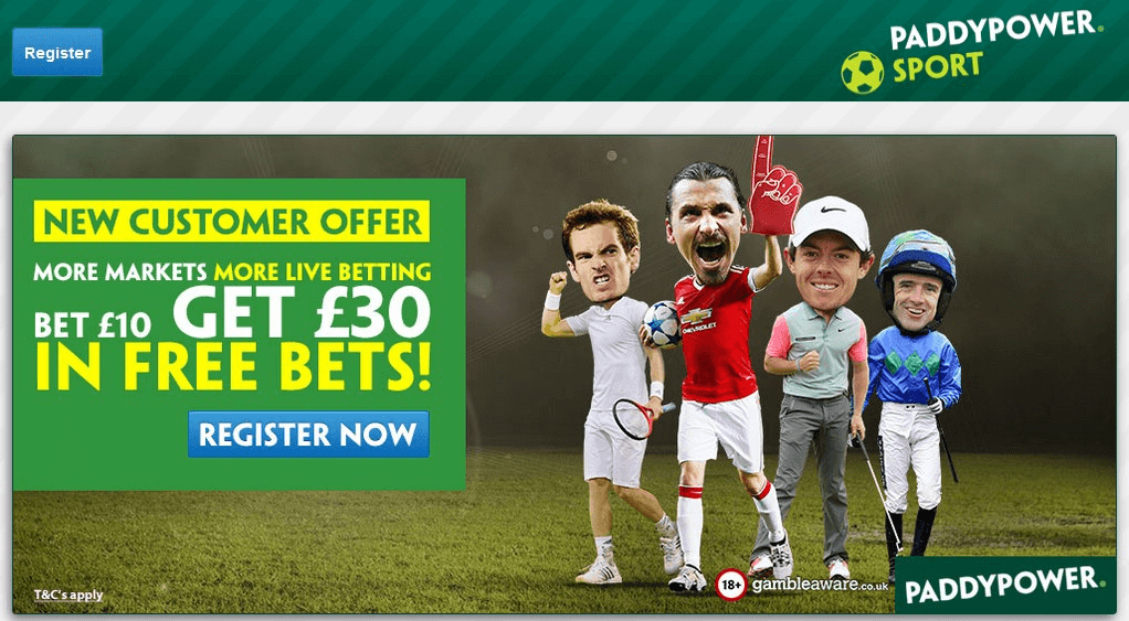 Paddy Power Sports Home Page