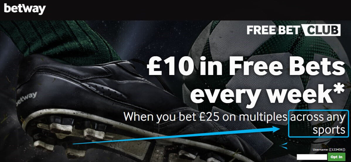 Betway Free Bets Club All Sports