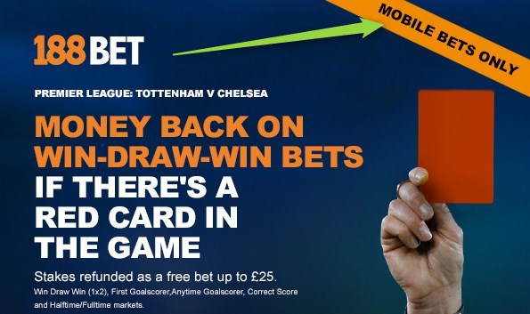 188Bet Red Card Refund Mobile Only