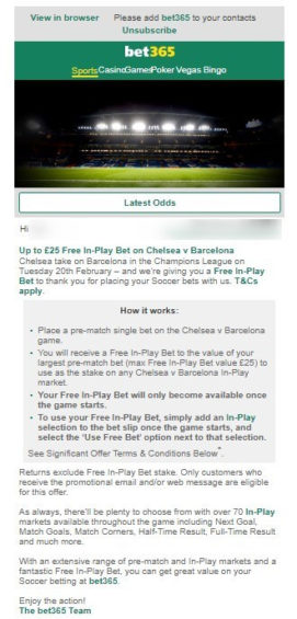 bet365 promo code