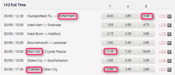 Enhanced Accumulators Treble Selection