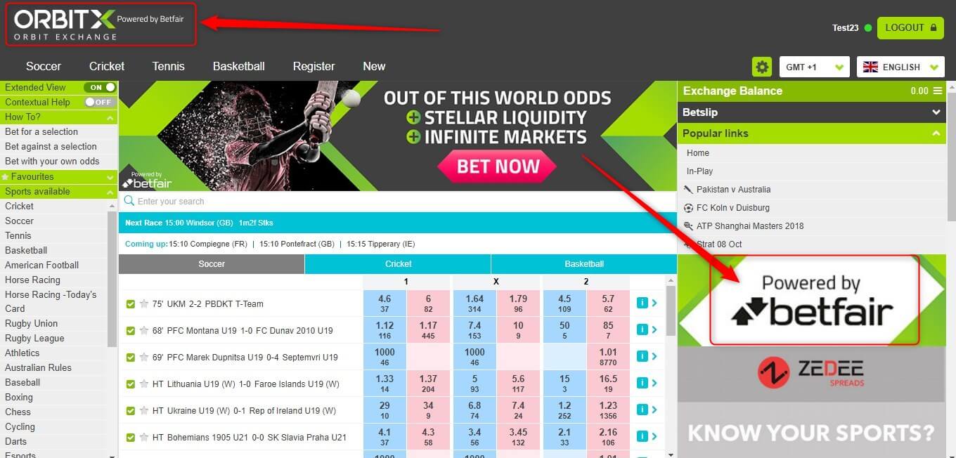 orbit powered by Betfair