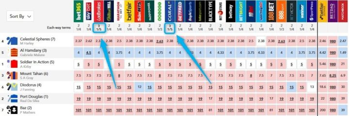 cheltenham betting, oddschecker extra place