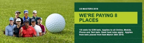 betting golf majors, paddy power extra place