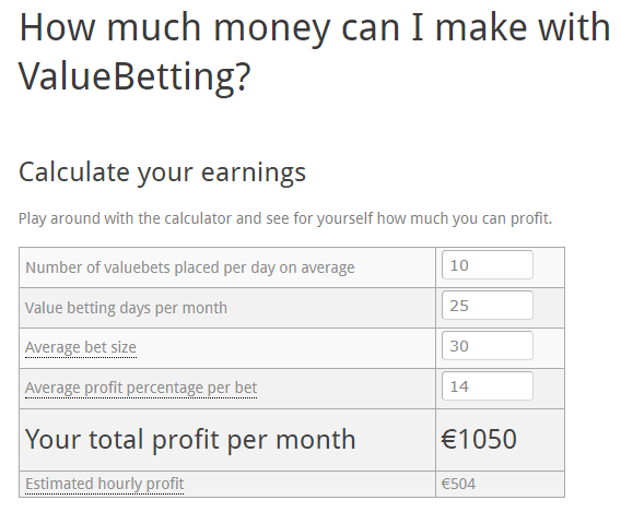 rebelbetting value betting earning calculator