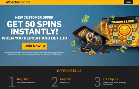 betfair arcade welcome low risk bonus
