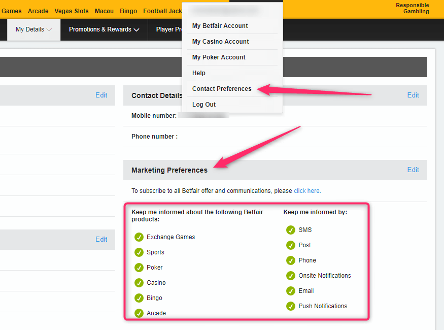 Betfair Rewards Plan