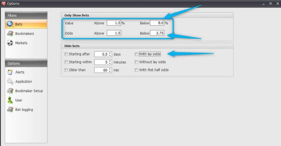 rebelbetting value bet odds setting