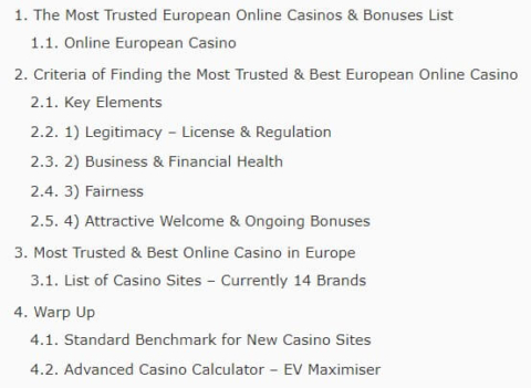 most trusted casinos in europe contents