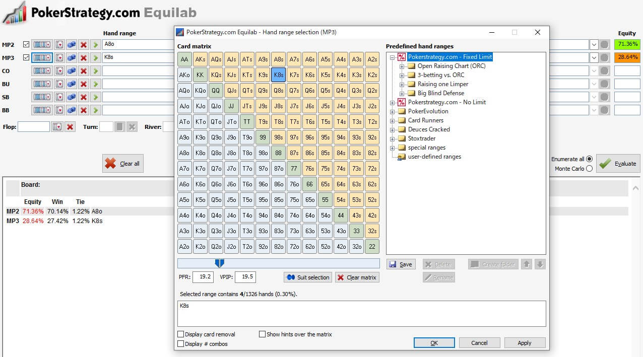 pokerstrategy equilab