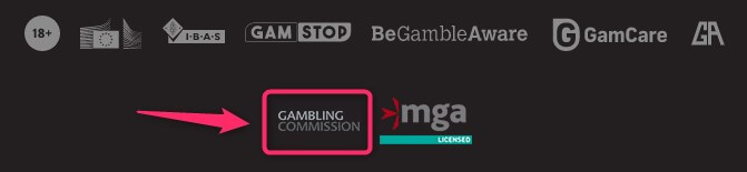 uk gambling commission registration symbol