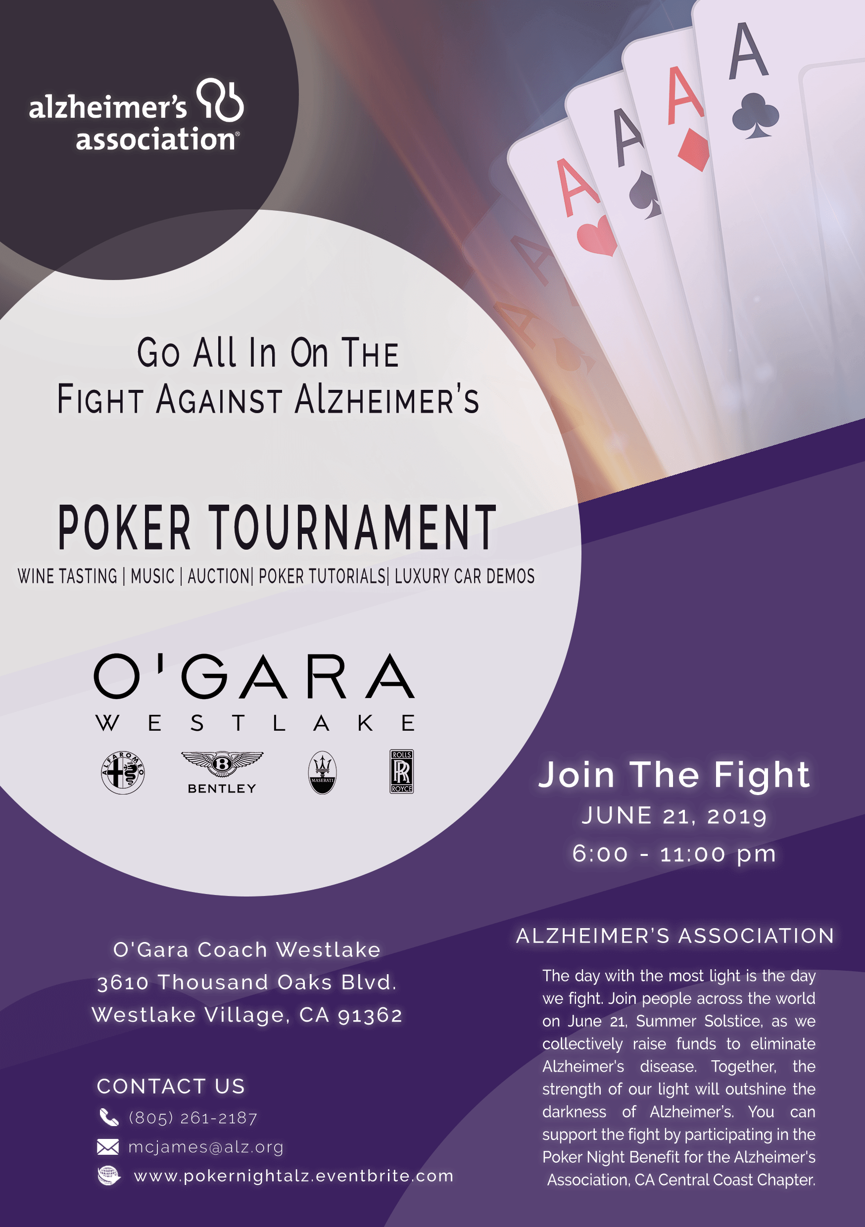 Poker Night Benefit Save the Date Alzheimers Association