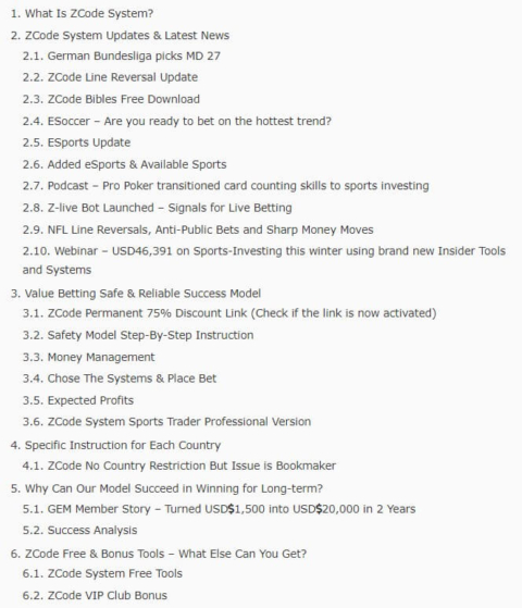 zcode system success model contents index