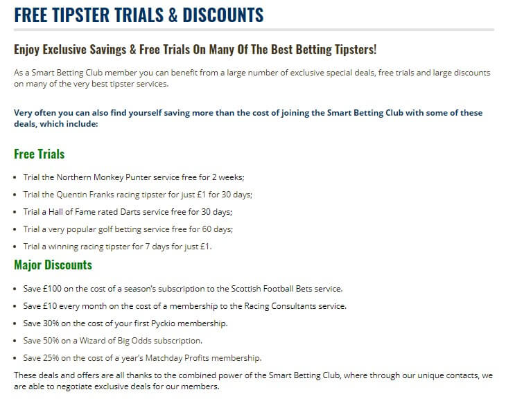 SBC tipster discount list