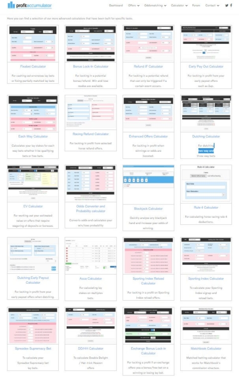 profit accumulator calculators screenshot