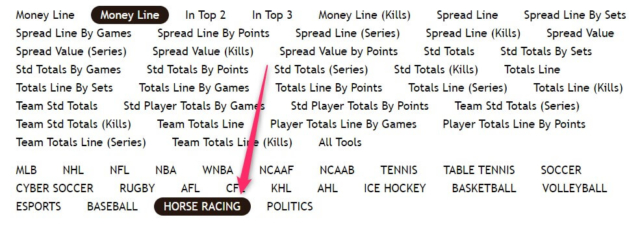 zcode line reversal horse racing