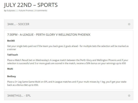 Bonusbank Daily Offer Calendar