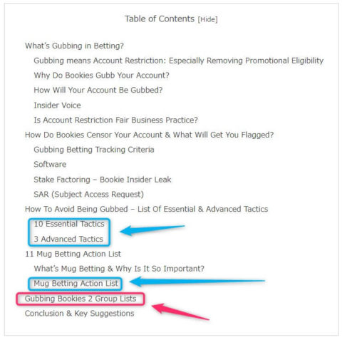 avoid gubbing action list