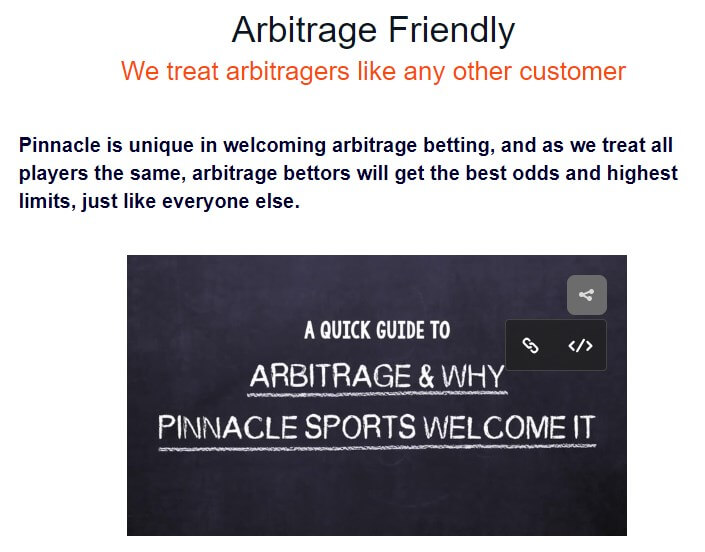 pinnacle arbitrage friendly page