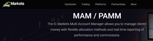 ic markets broker pamm page