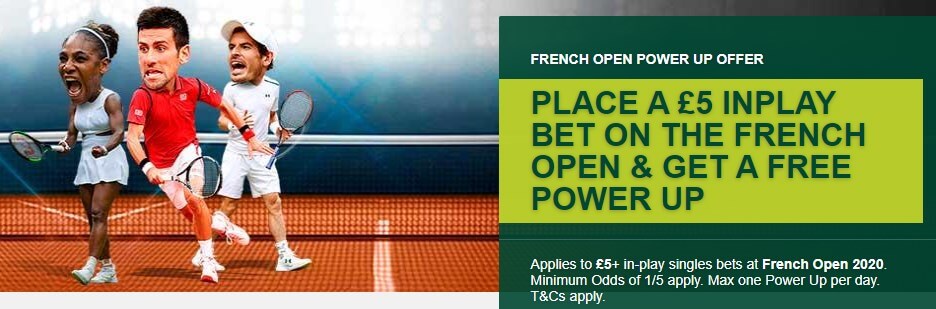 paddy power french open tennis offer