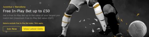bet365 inplay free bet offer juventus vs barcelona