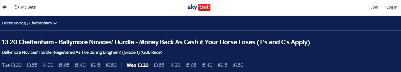 cheltenham offer sky bet ballymore novices