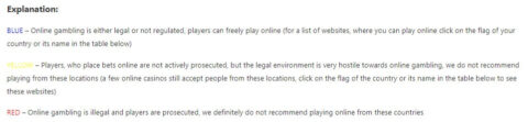 online gambling legality world map explanation