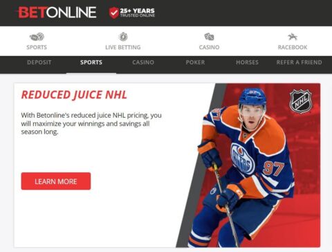betonline limited NHL reduced juice
