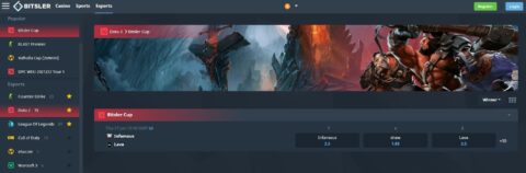 bitsler esports odds and title event