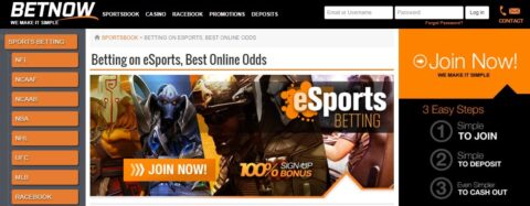 betnow esports interface