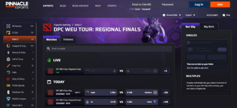 pinnacle esports interface