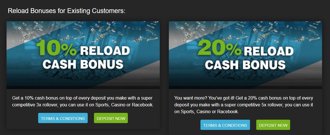 jazzbet casino reload bonuses